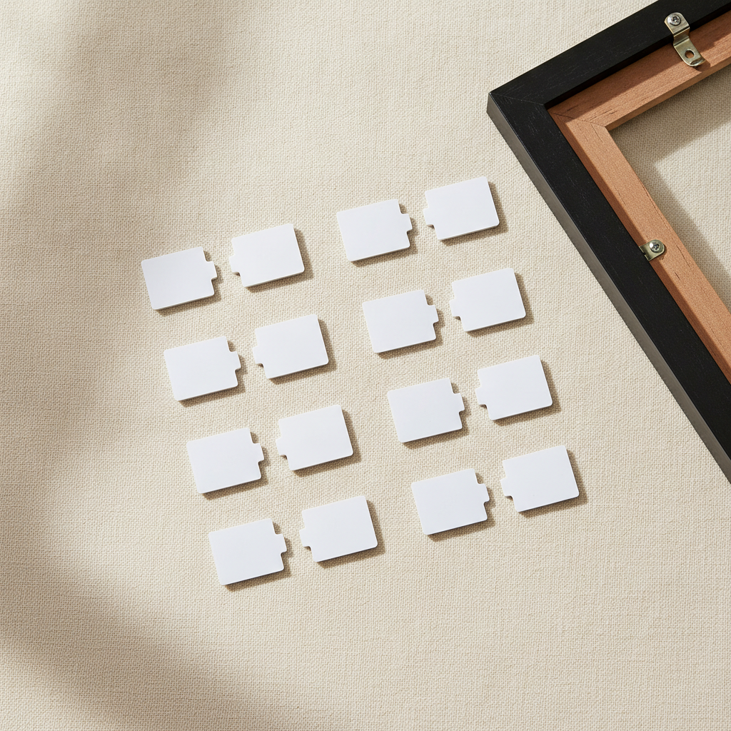 No-Nail Hanging Strips – 8 pairs of removable picture hanging strips