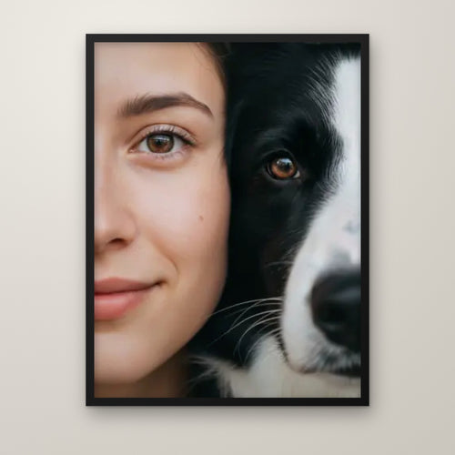 Cheek to Cheek Portrait in a black frame