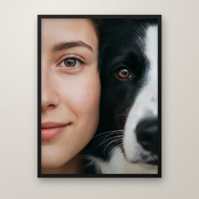 Cheek to Cheek Portrait in a black frame