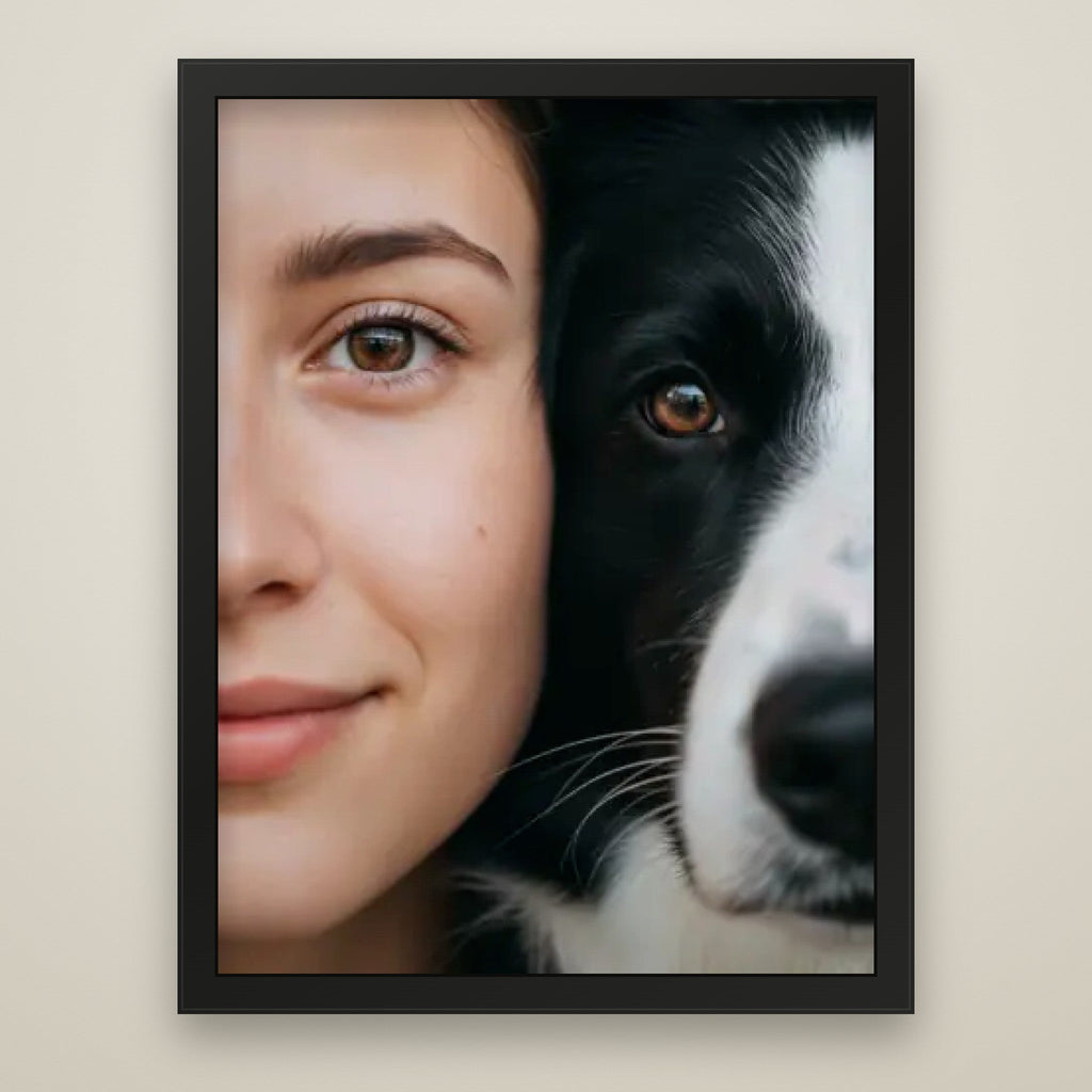 Cheek to Cheek Portrait black frame
