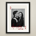 Lucky Card Photo Print black frame