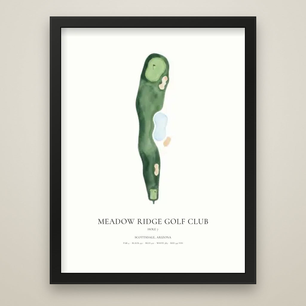 Signature Hole Print black frame