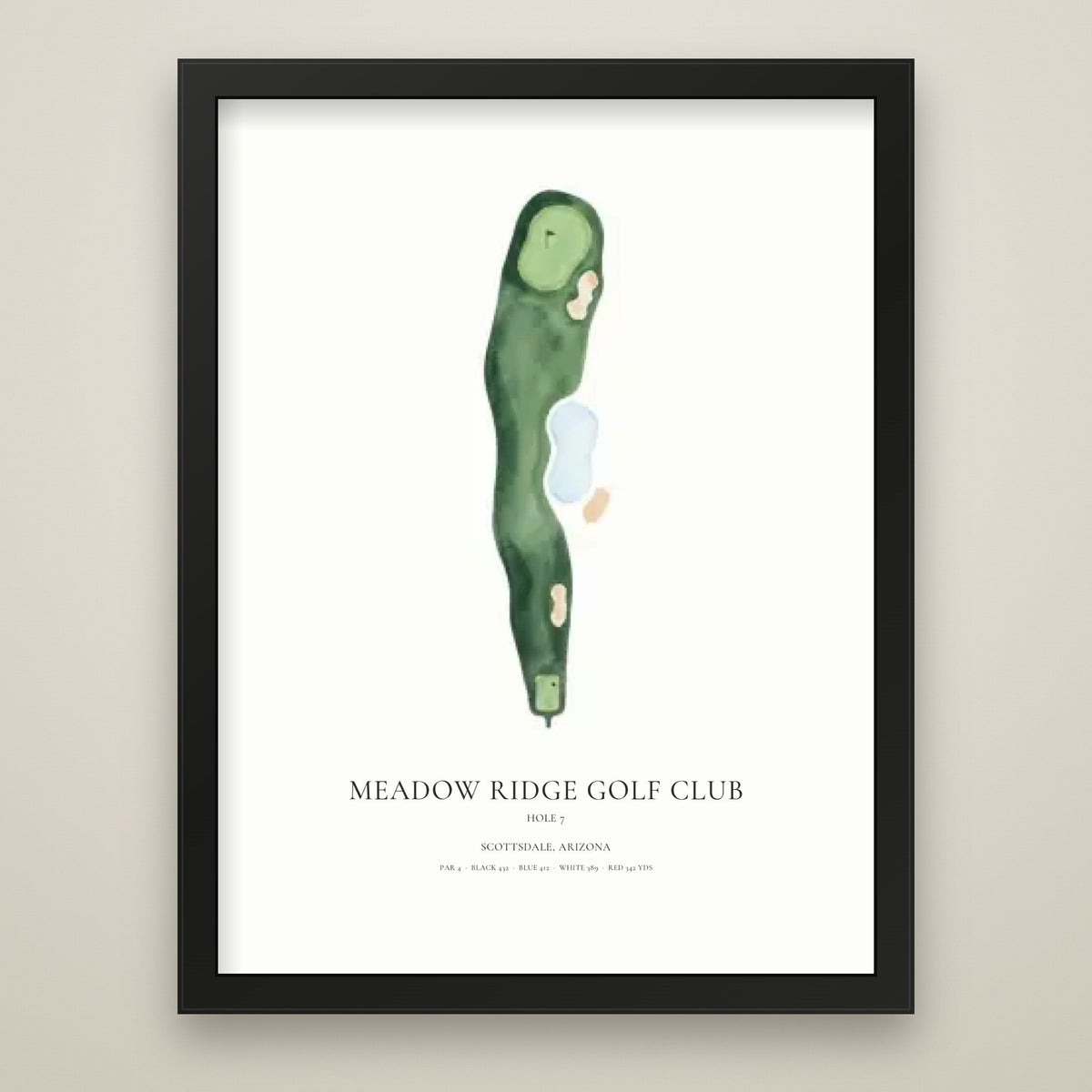 Signature Hole Print black frame