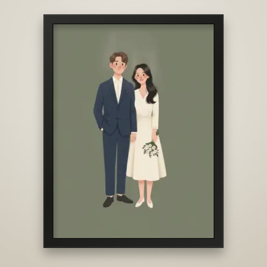 Storybook Portrait black frame