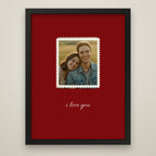 Vintage Stamp Photo Print black frame