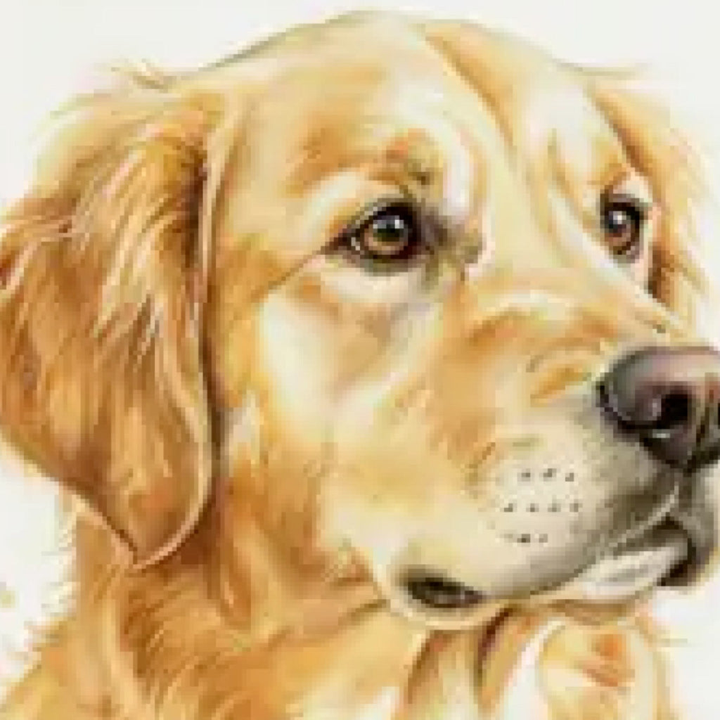 Watercolor Pet Portrait detail