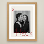 Lucky Card Photo Print oak frame