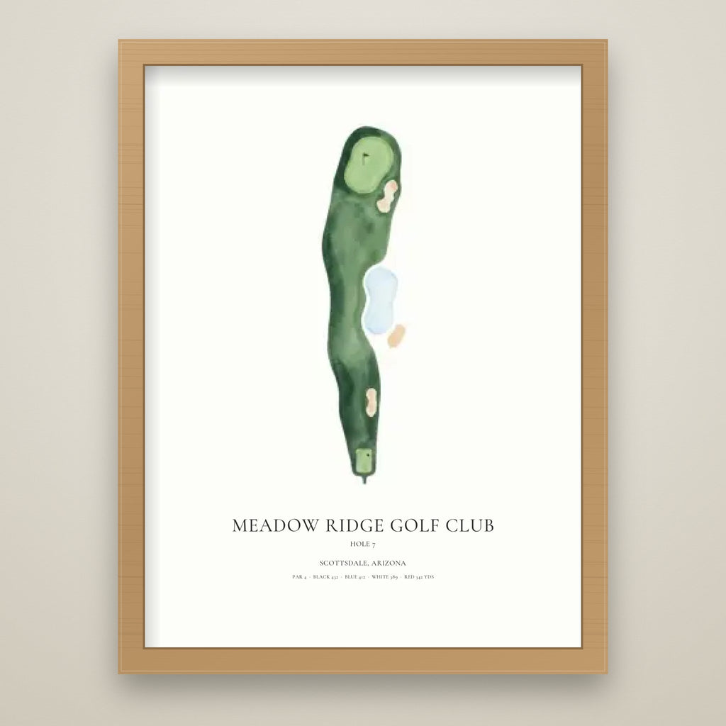 Signature Hole Print oak frame