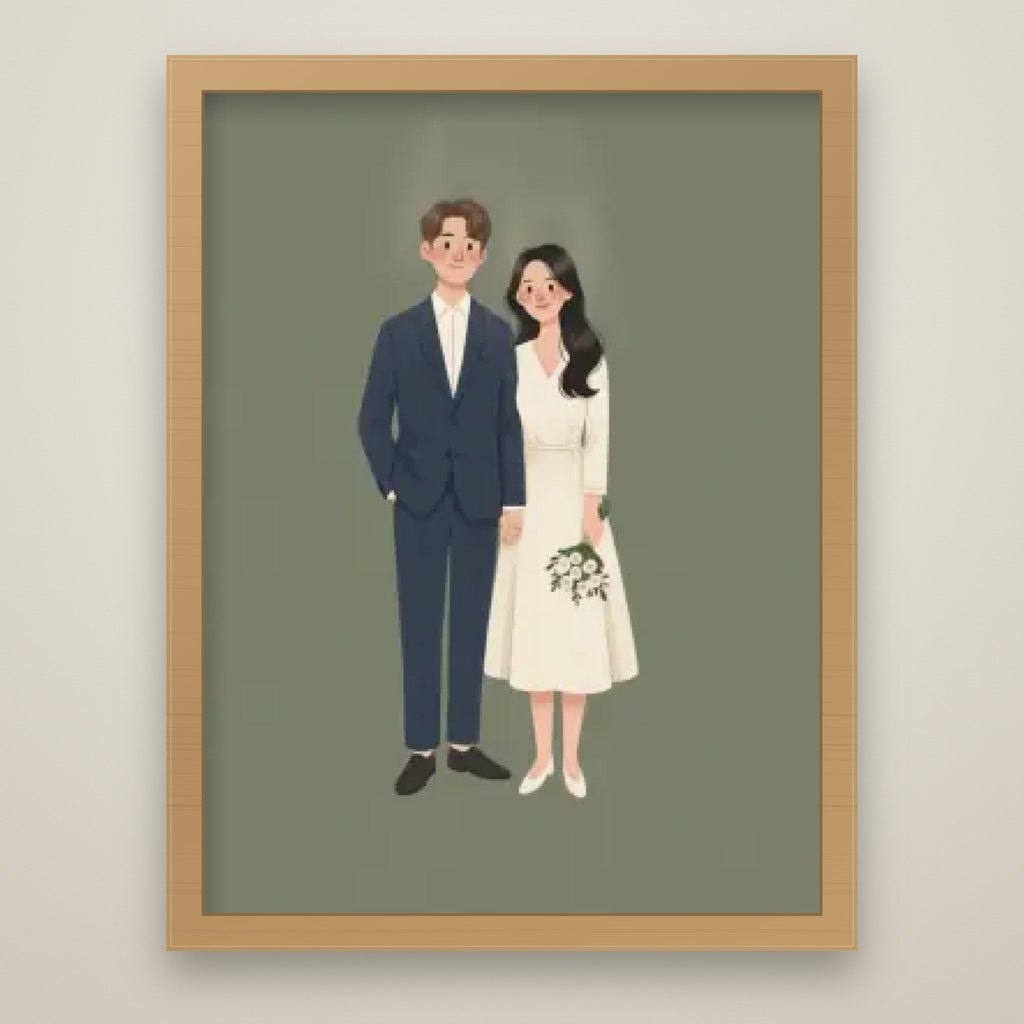 Storybook Portrait oak frame