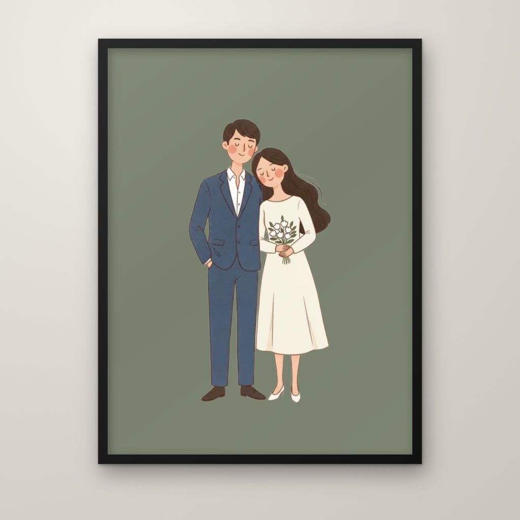Storybook Portrait in a black frame
