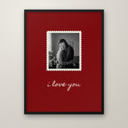 Vintage Stamp Photo Print in a black frame