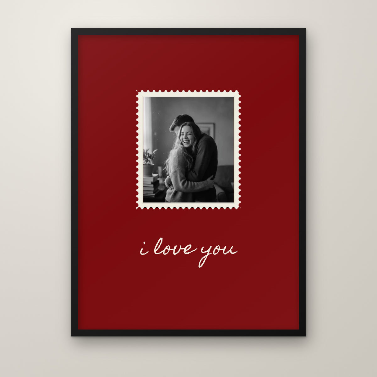 Vintage Stamp Photo Print in a black frame